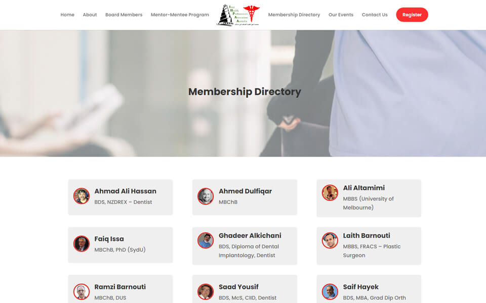 Creation of a Directory of Iraqi Health Professionals in Australia